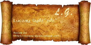 Luczay Győző névjegykártya